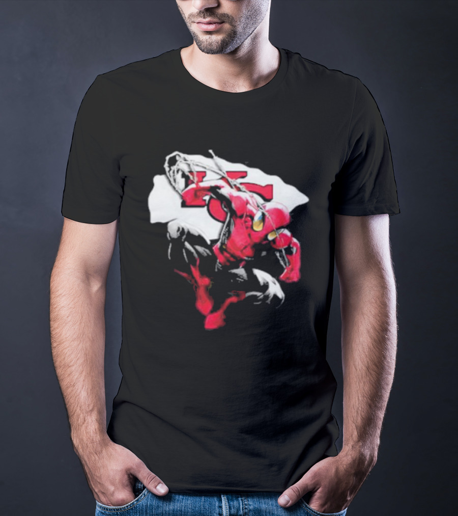 Kansas City Chiefs Spiderman KC Kansas T-Shirt