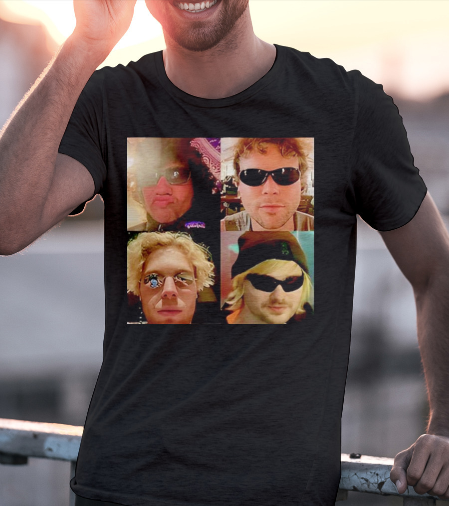 5 Seconds Of Summer Sunglasses Group Collage T-Shirt