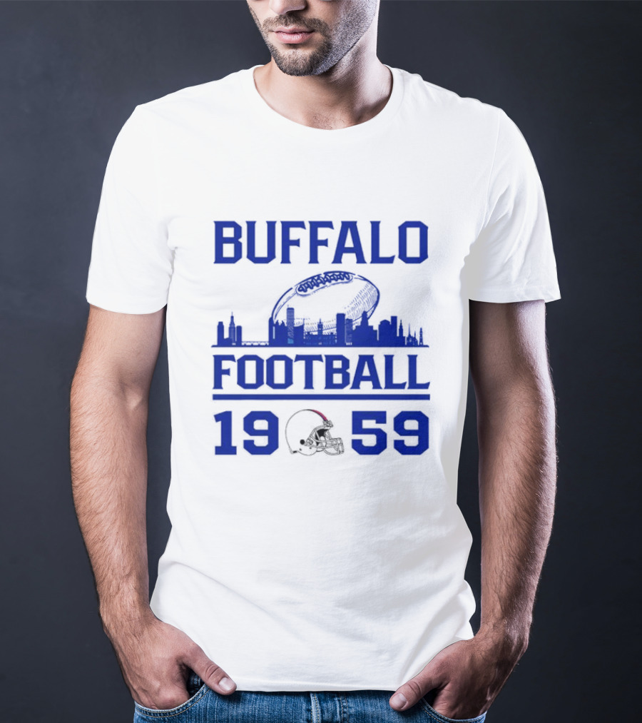 Buffalo Football 1959 Skyline Helmet T-Shirt