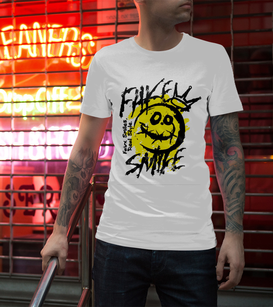 Fake Smile Faux Smiles Real Style Smiley Crown T-Shirt