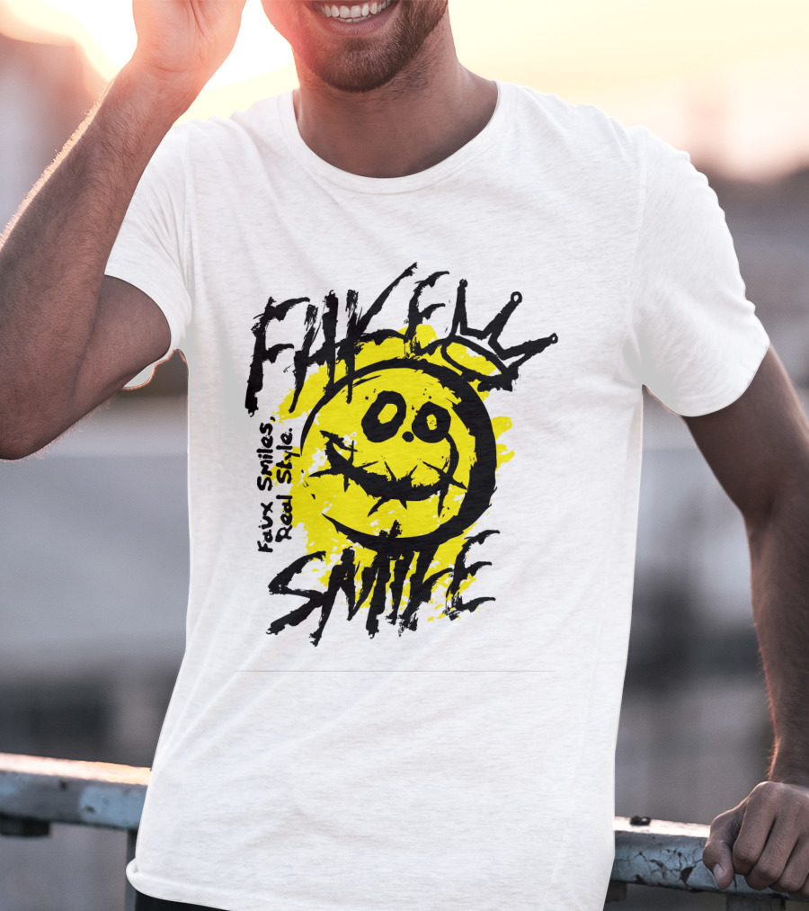 Fake Smile Faux Smiles Real Style Smiley Crown T-Shirt