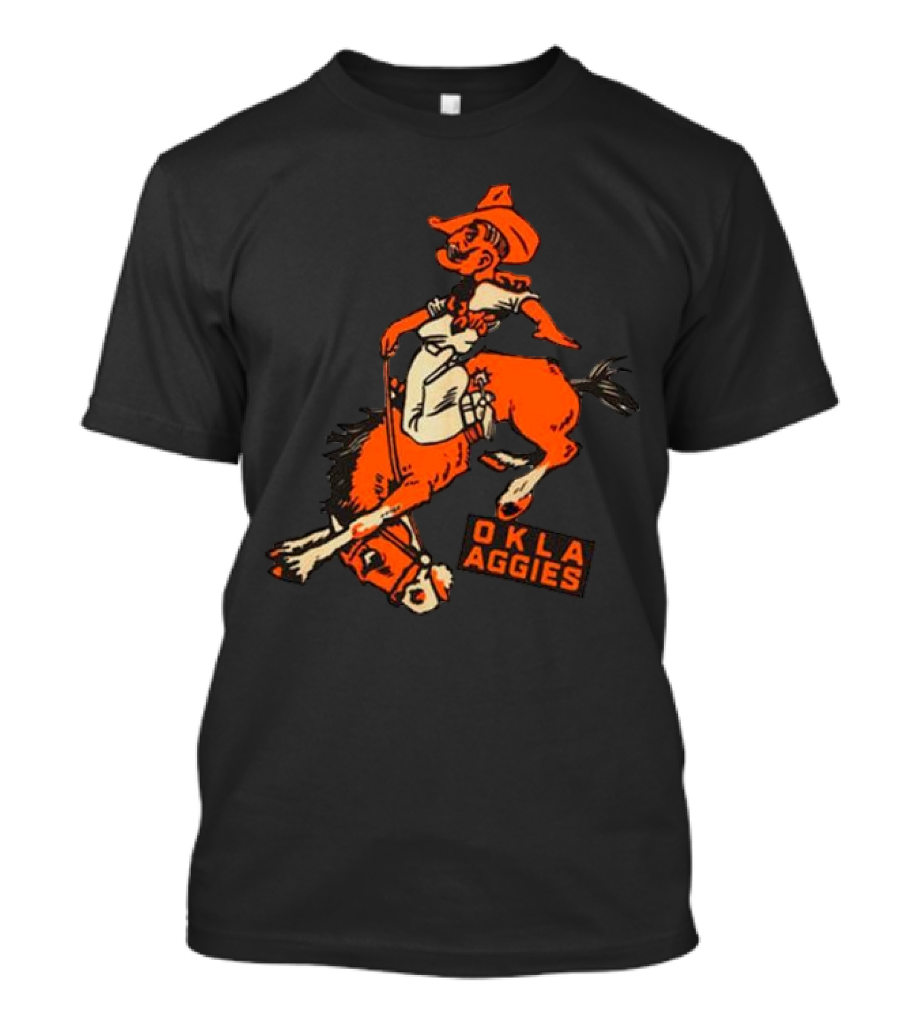 Oklahoma State Okla Aggies Cowboy Riding Horse T-Shirt