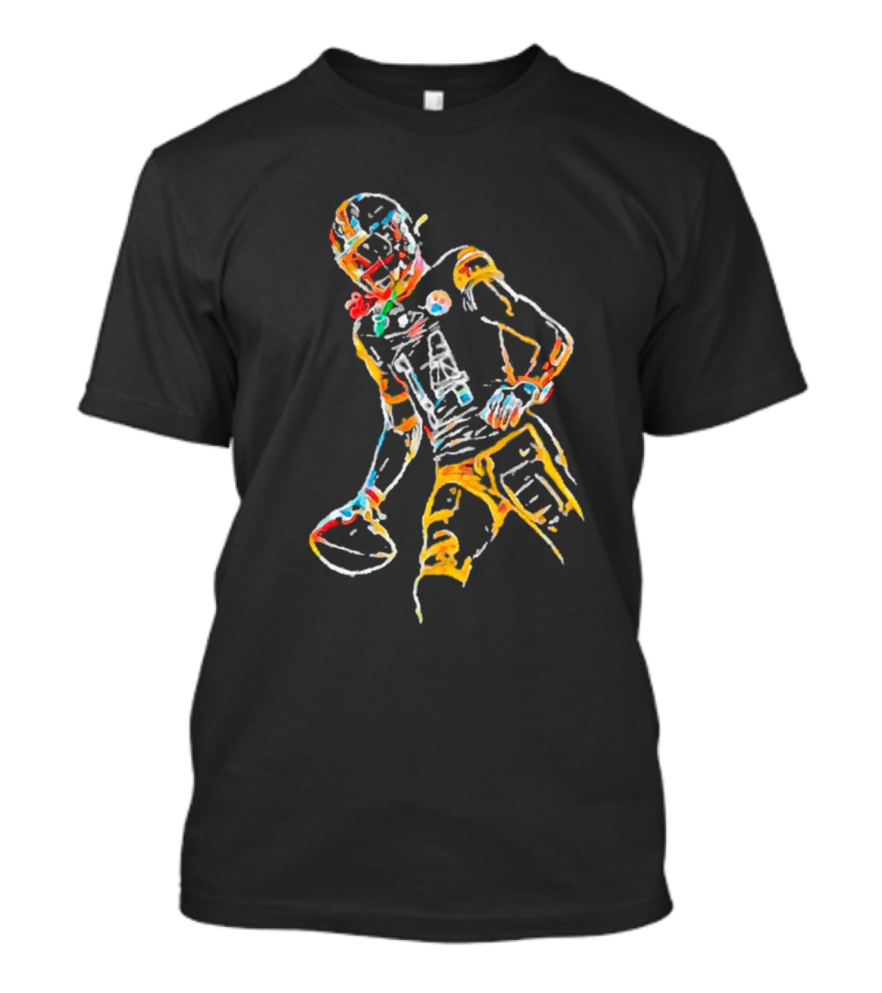 Pittsburgh Steelers George Pickens Colorful Festive Football Player T-Shirt