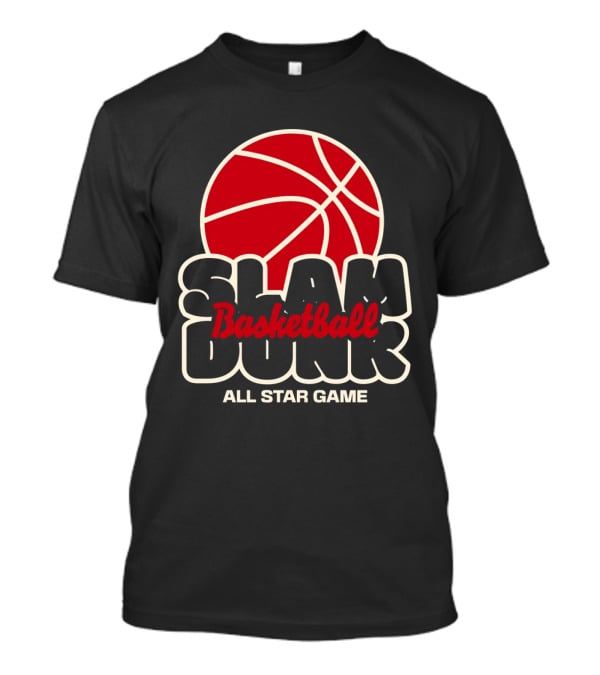Slam Dunk Basketball All Star Game Red Basketball T-Shirt