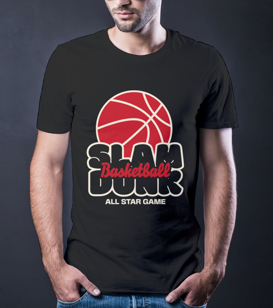 Slam Dunk Basketball All Star Game Red Basketball T-Shirt