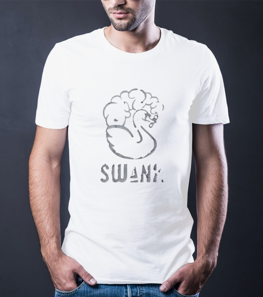 Swank Smoking Swan Silhouette Smoke T-Shirt