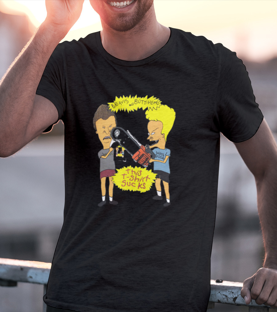 Beavis And Butt-head Death Rock This T-Shirt Sucks Vintage 1994 T-Shirt