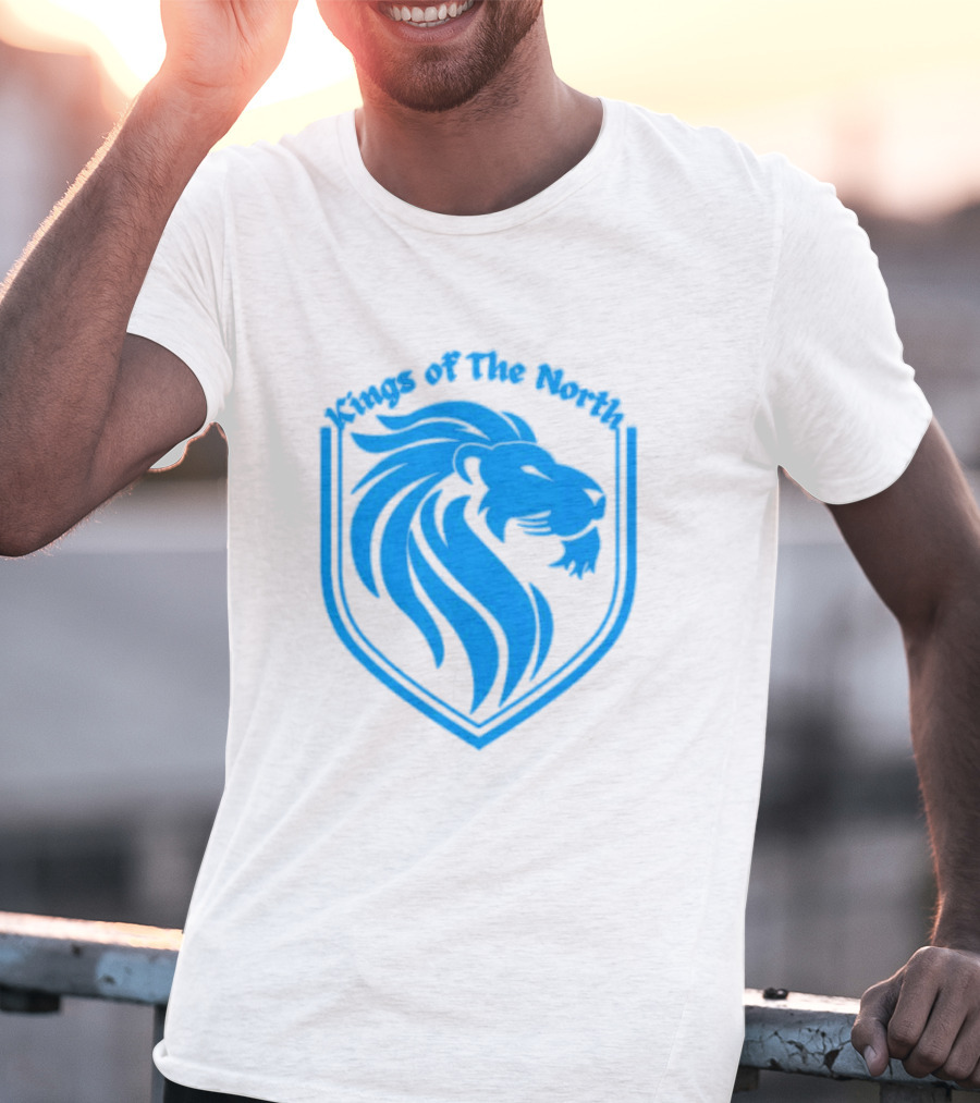 Detroit Lions Blue Crest Kings Of The North T-Shirt