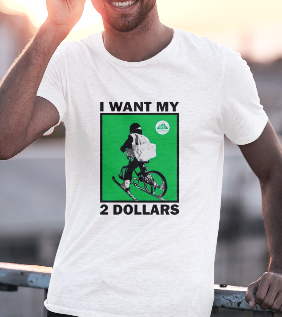 I Want My 2 Dollars Johnny Gasparini Ski Bike T-Shirt