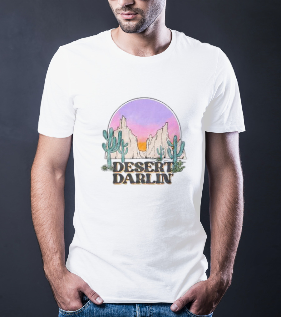 Desert Darlin Cactus Sunset On Champion T-Shirt