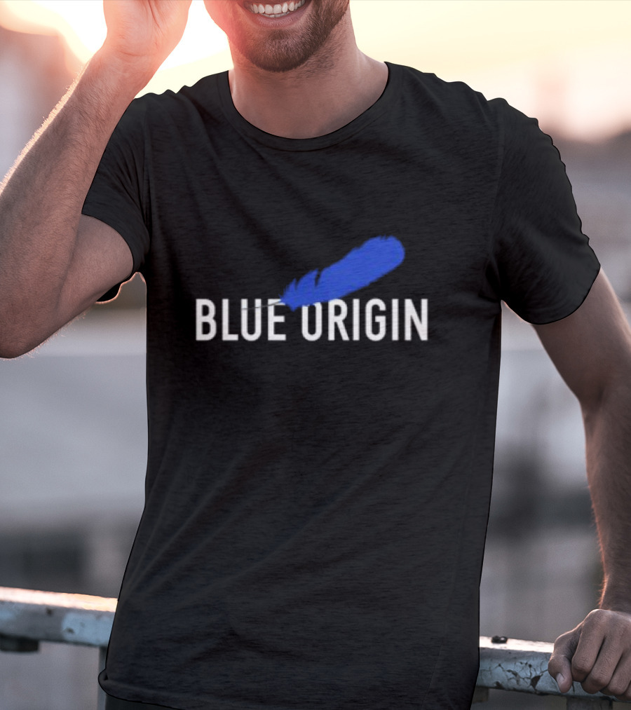 Blue Origin Feather Logo Print T-Shirt