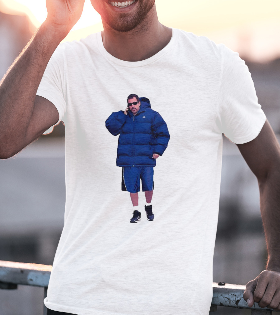 Fakehandshake Hot N Cold Walking In Puffer Jacket And Shorts T-Shirt