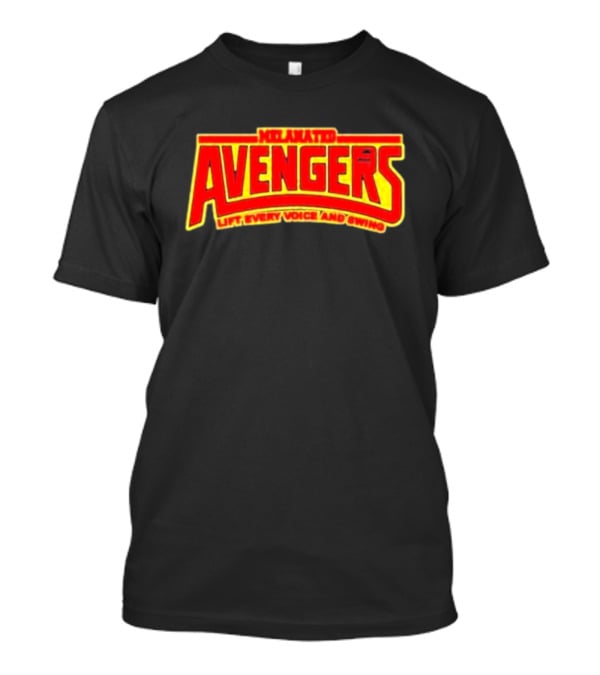 Melanated Avengers Lift Every Voice And Swing Bold Red Yellow Iconic T-Shirt