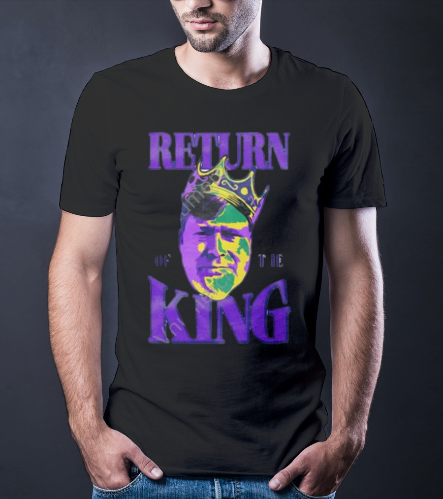 Mintzy Return Of The King Vibrant Portrait With Crown T-Shirt