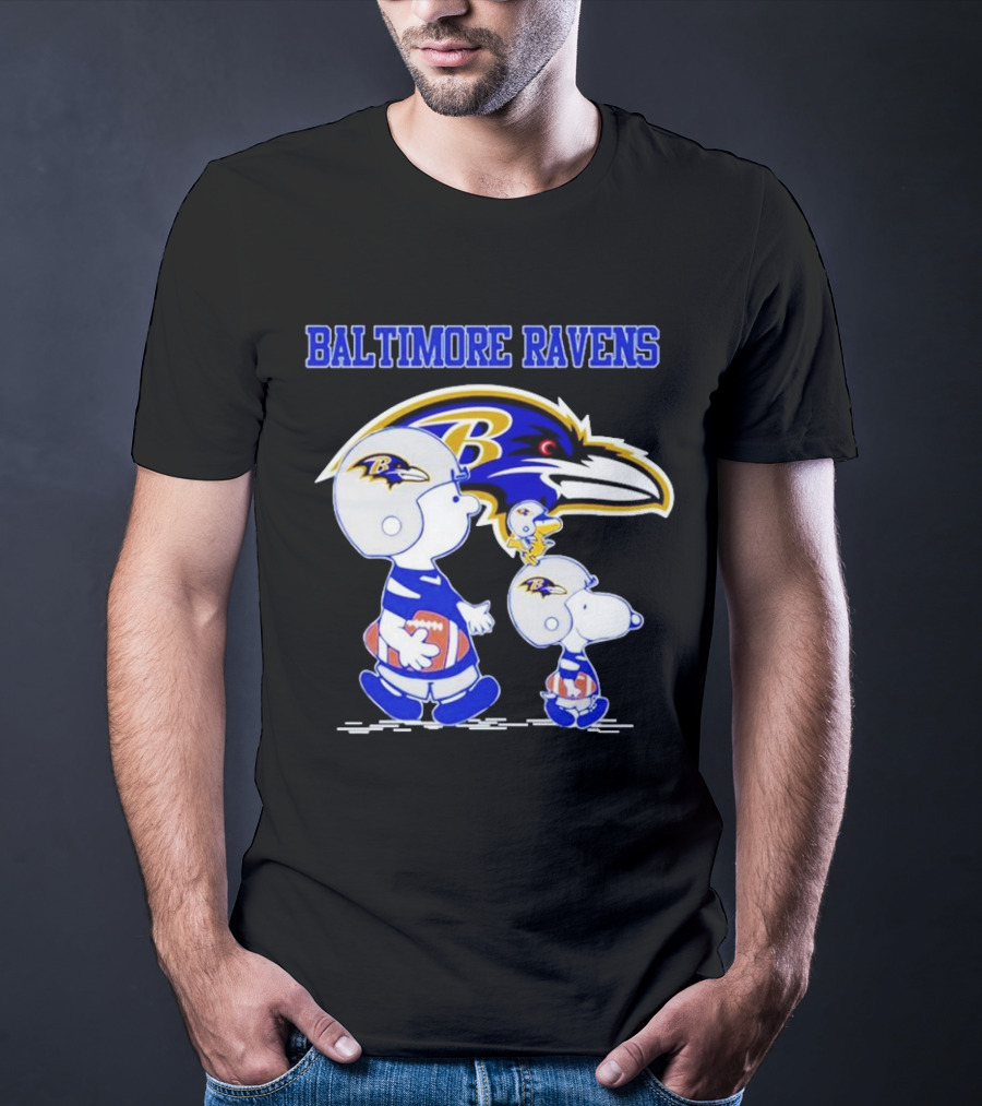 Baltimore Ravens Snoopy Football Helmets Ravens T-Shirt