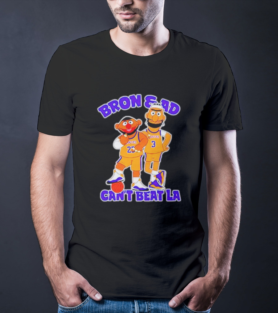 Bron And AD Can't Beat LA Lakers Parody Basketball Duo T-Shirt