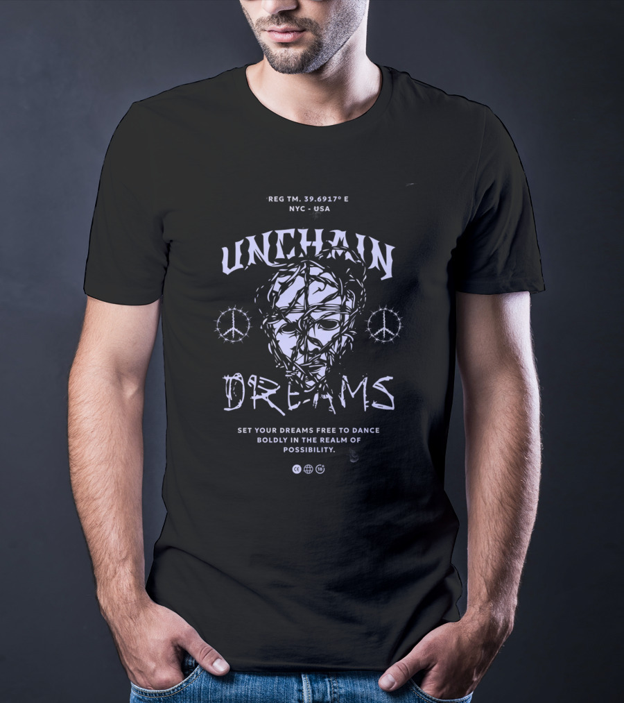 UNCHAIN DREAMS NYC USA Peace Symbols Realm Of Possibility T-Shirt