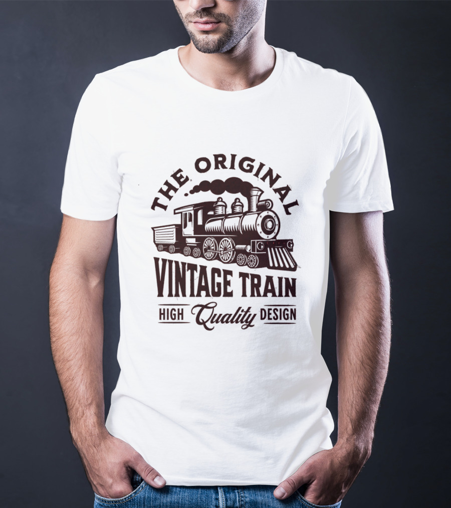 The Original Vintage Train High Quality T-Shirt