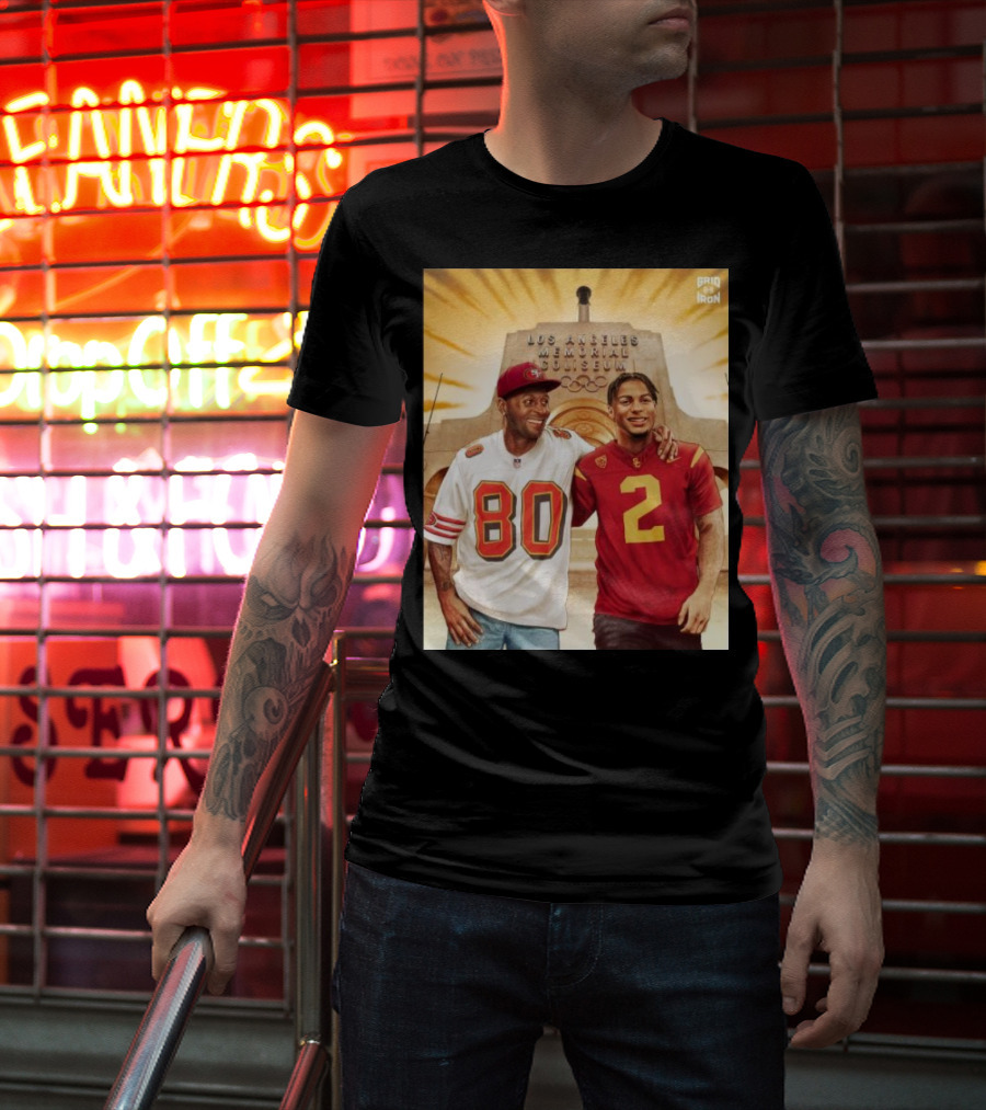 Gridiron Los Angeles Memorial Coliseum Football Legacy 80 2 T-Shirt