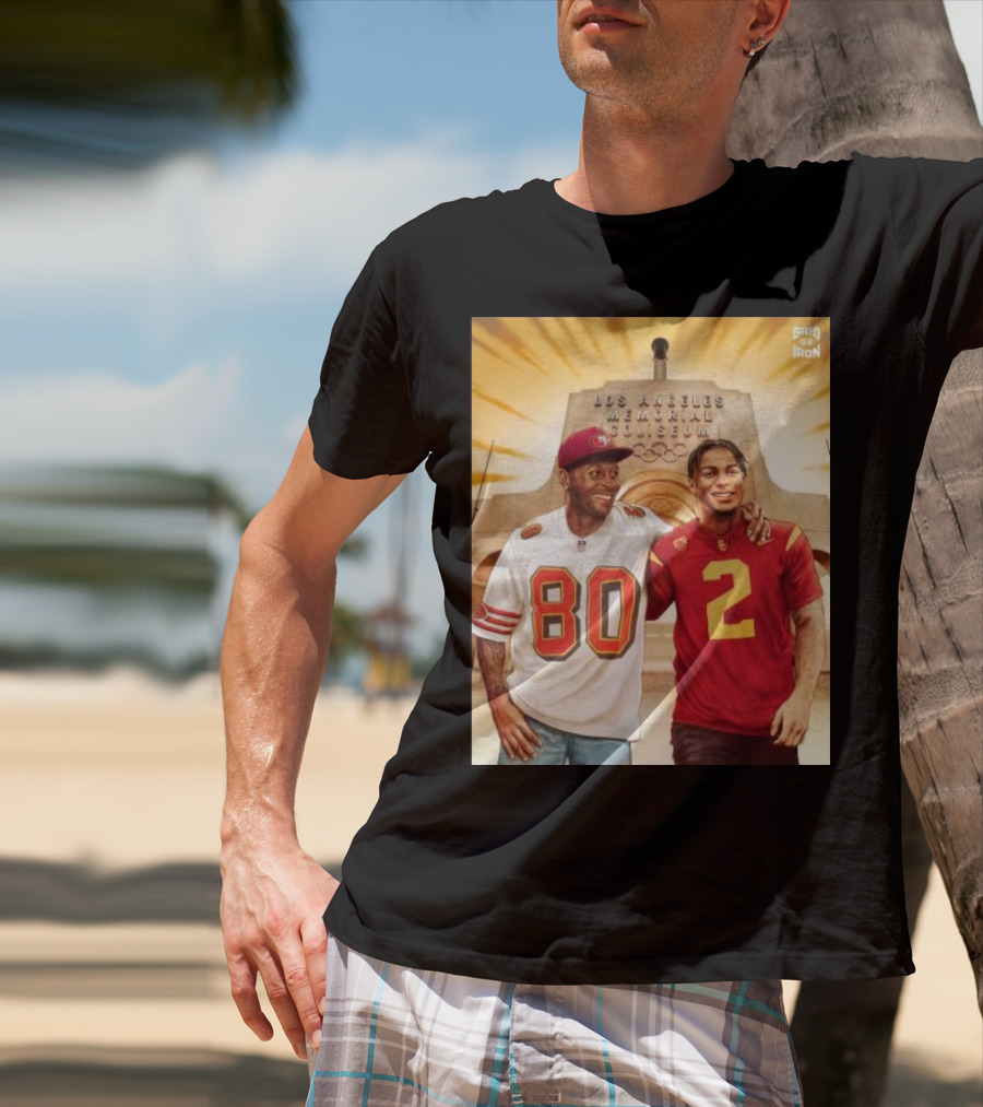 Gridiron Los Angeles Memorial Coliseum Football Legacy 80 2 T-Shirt