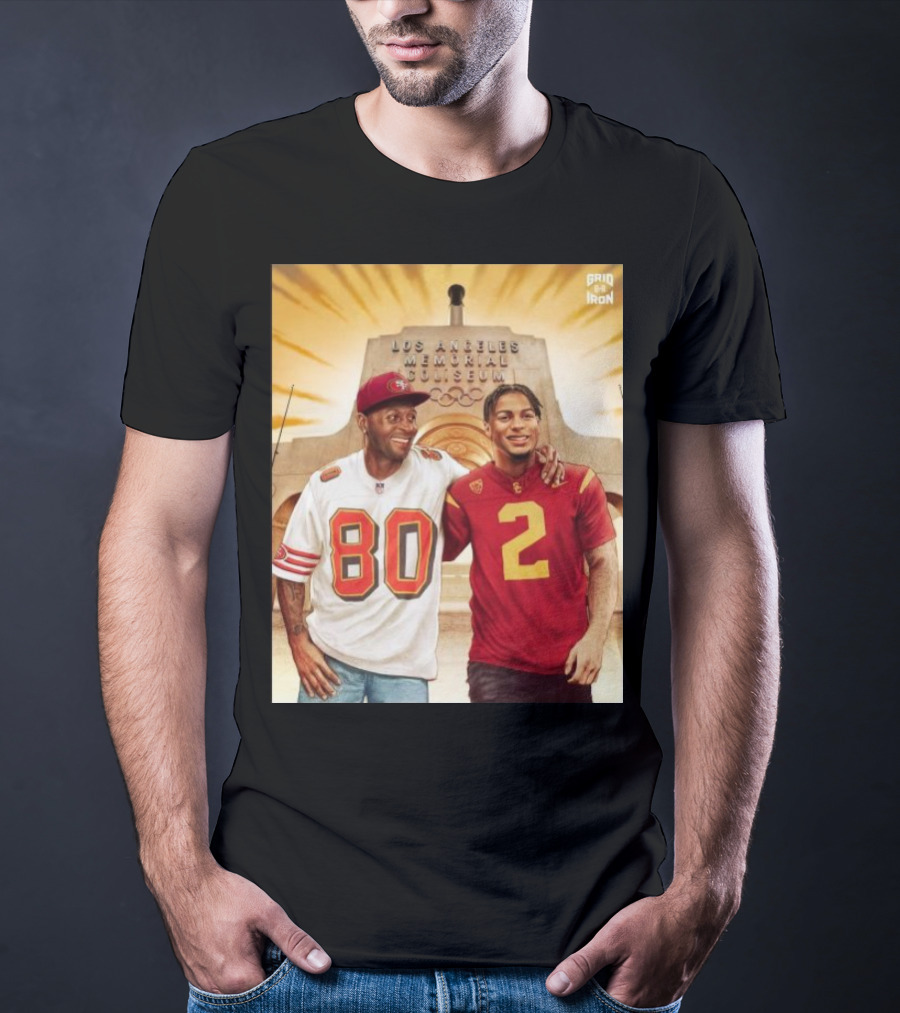 Gridiron Los Angeles Memorial Coliseum Football Legacy 80 2 T-Shirt