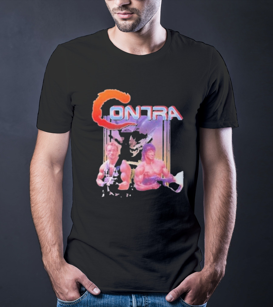 Contra Game Rambo The Terminator Fan Retro Gaming Iconic Duo T-Shirt