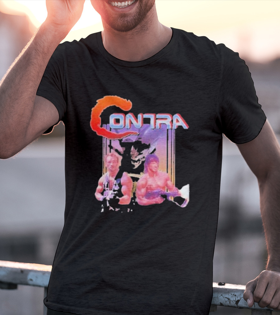 Contra Game Rambo The Terminator Fan Retro Gaming Iconic Duo T-Shirt