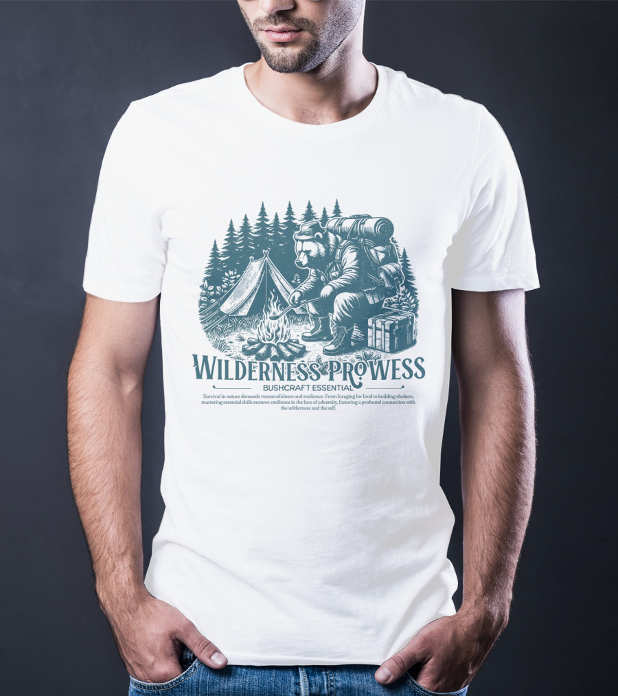 Wilderness Prowess Bushcraft Essential Survival In Nature Canvas T-Shirt
