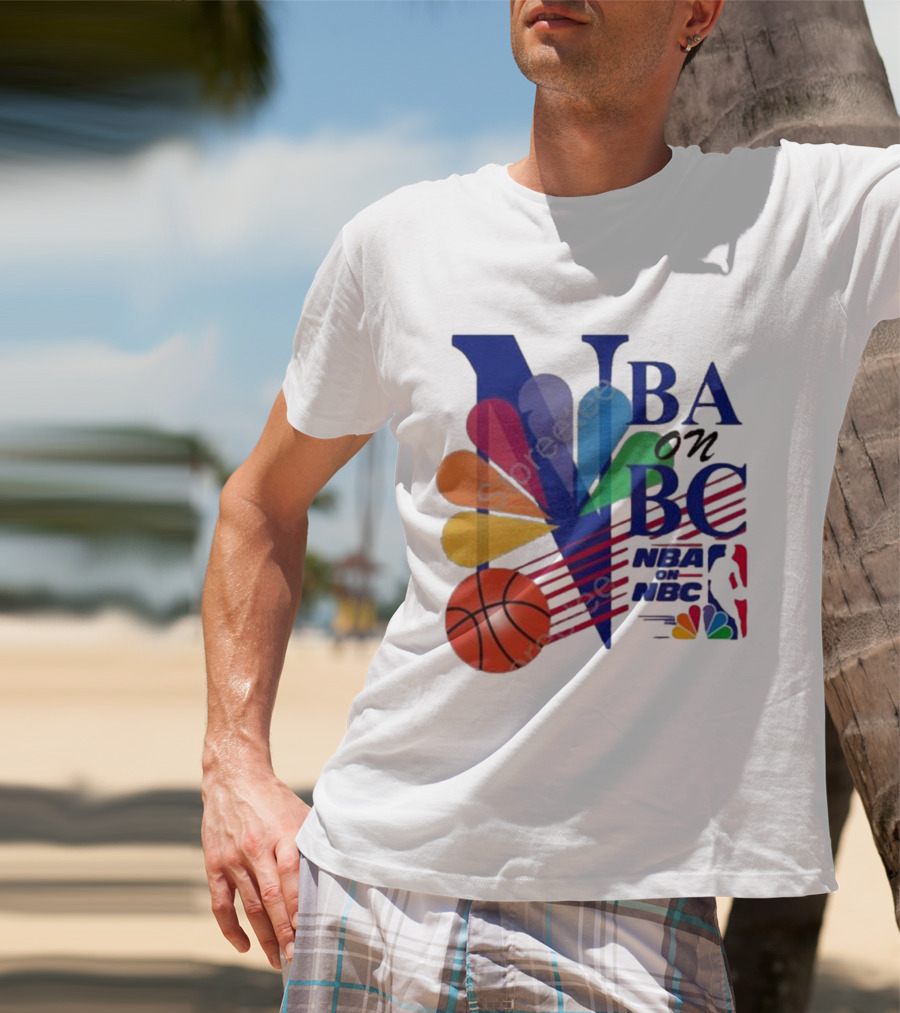 NBA On NBC Vintage Logo J. Kyle Mann Basketball T-Shirt