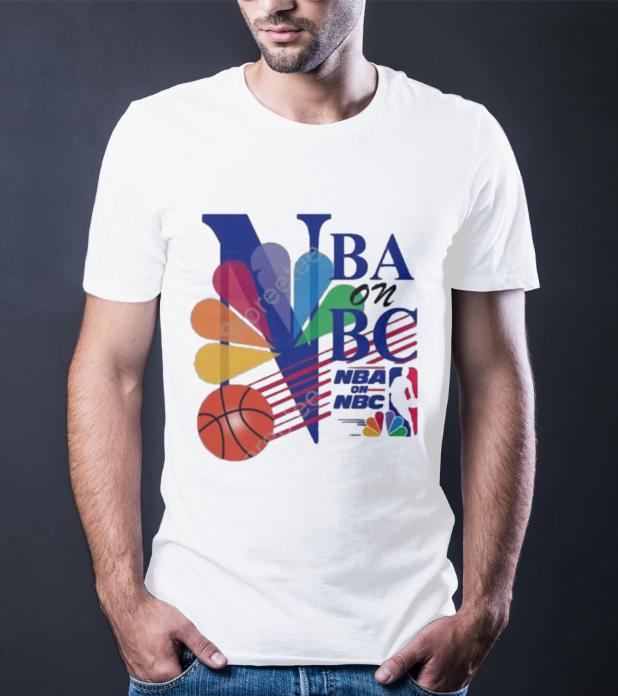 NBA On NBC Vintage Logo J. Kyle Mann Basketball T-Shirt