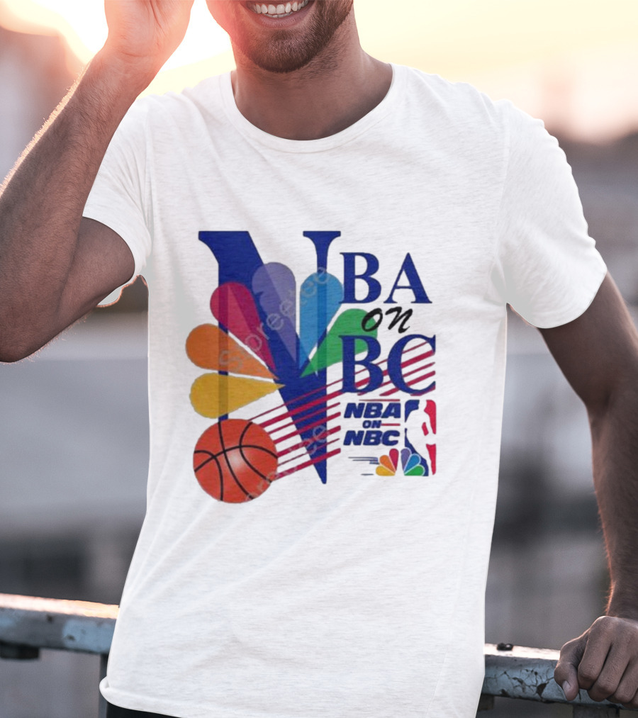 NBA On NBC Vintage Logo J. Kyle Mann Basketball T-Shirt