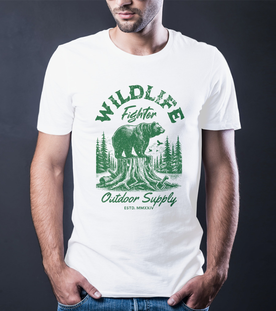 WILDLIFE FIGHTER OUTDOOR SUPPLY ESTD. MMXXIV T-Shirt