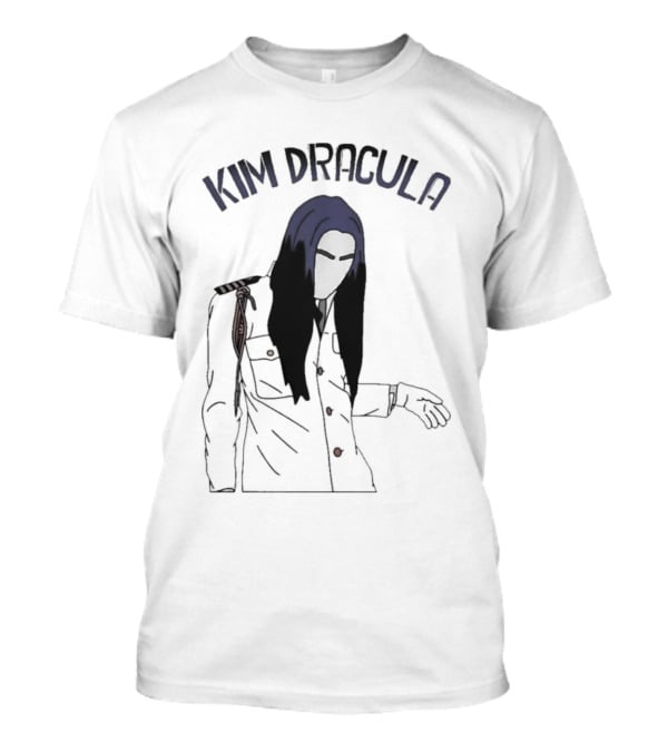 Kim Dracula Mysterious Long-Haired Figure In Military Jacket T-Shirt
