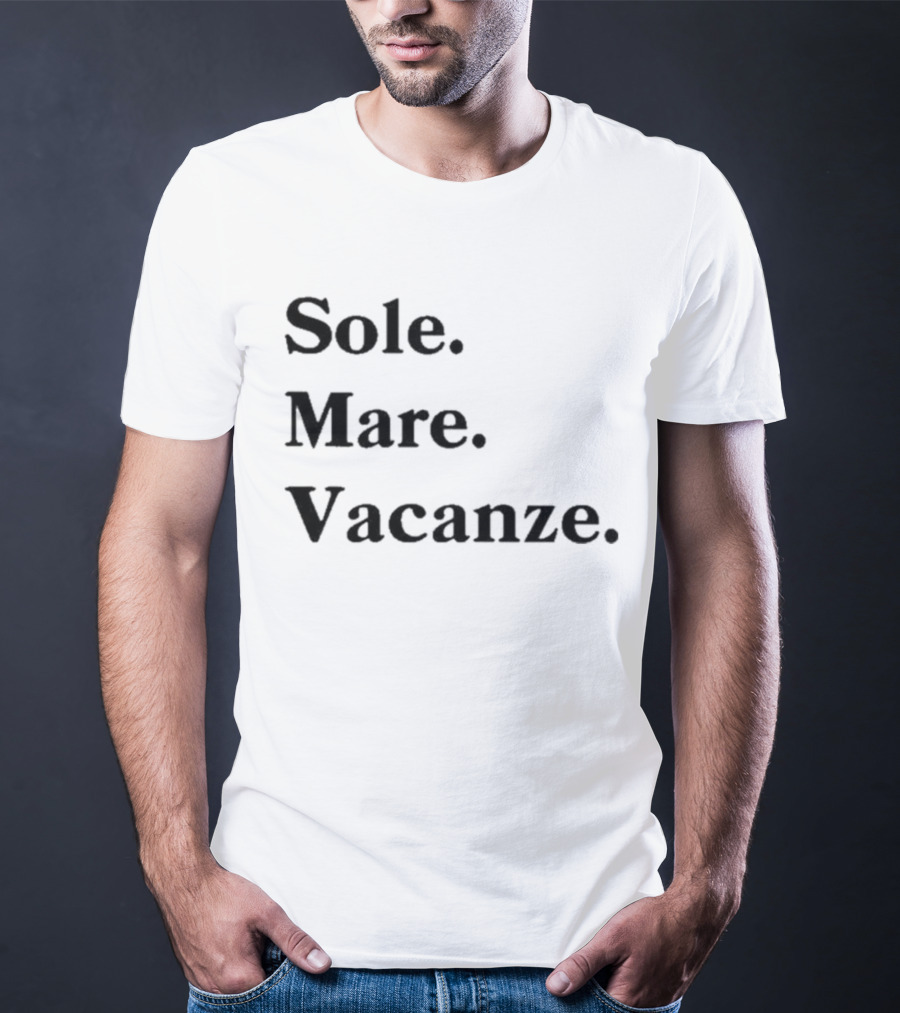 Sole Mare Vacanze Italian Beach Holiday T-Shirt