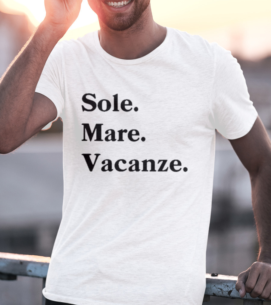 Sole Mare Vacanze Italian Beach Holiday T-Shirt