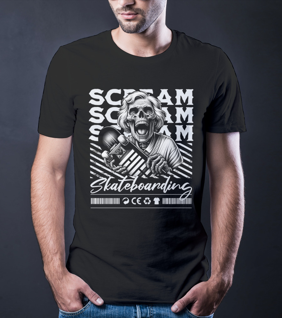 SCREAM SCREAM SCREAM Skateboarding T-Shirt