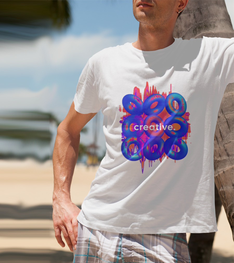 Creative Vivid Rings With Abstract Waveforms T-Shirt