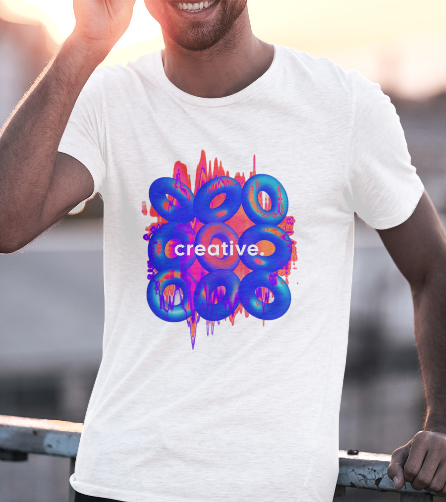 Creative Vivid Rings With Abstract Waveforms T-Shirt