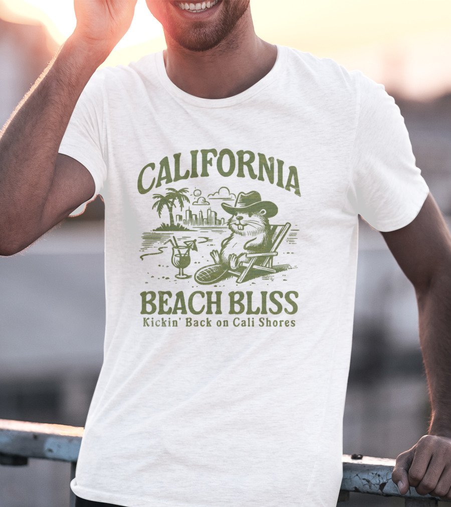 California Beach Bliss Kickin' Back On Cali Shores T-Shirt