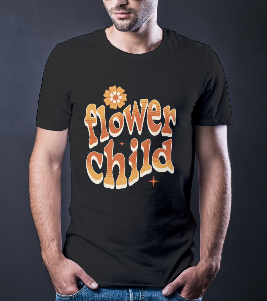 Flower Child Retro Vibe 70s T-Shirt