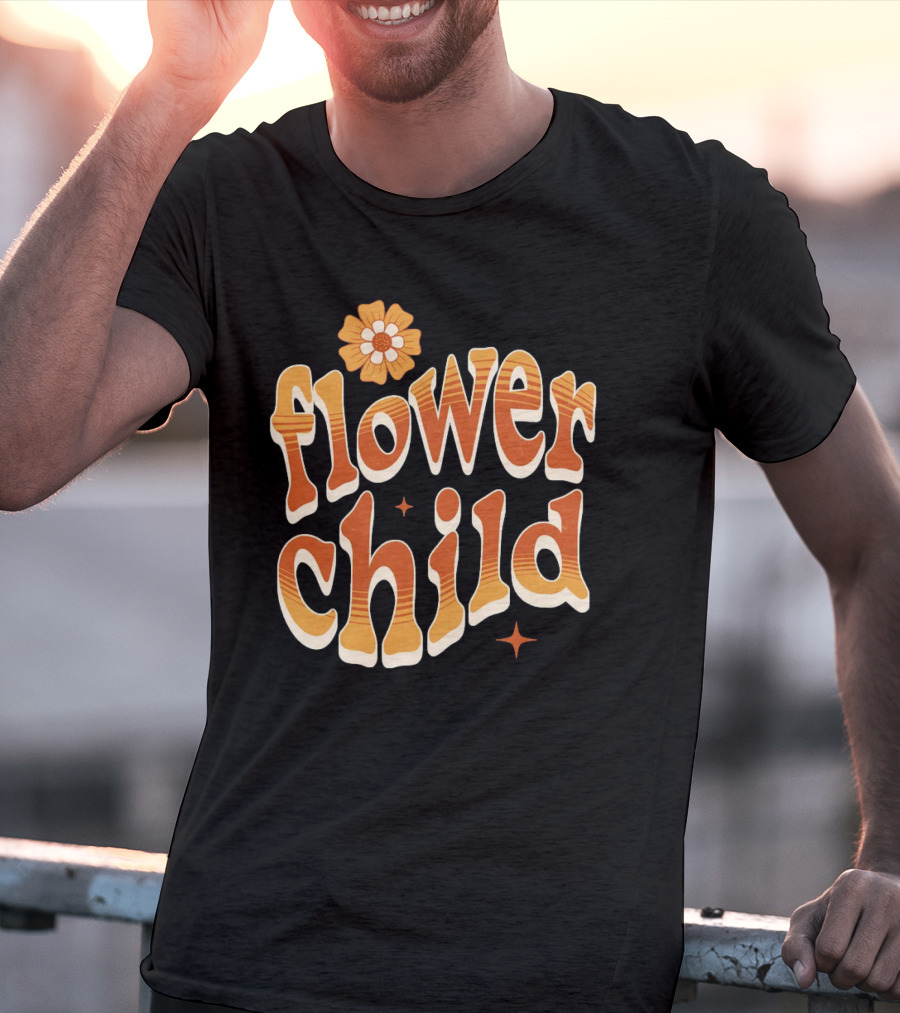 Flower Child Retro Vibe 70s T-Shirt