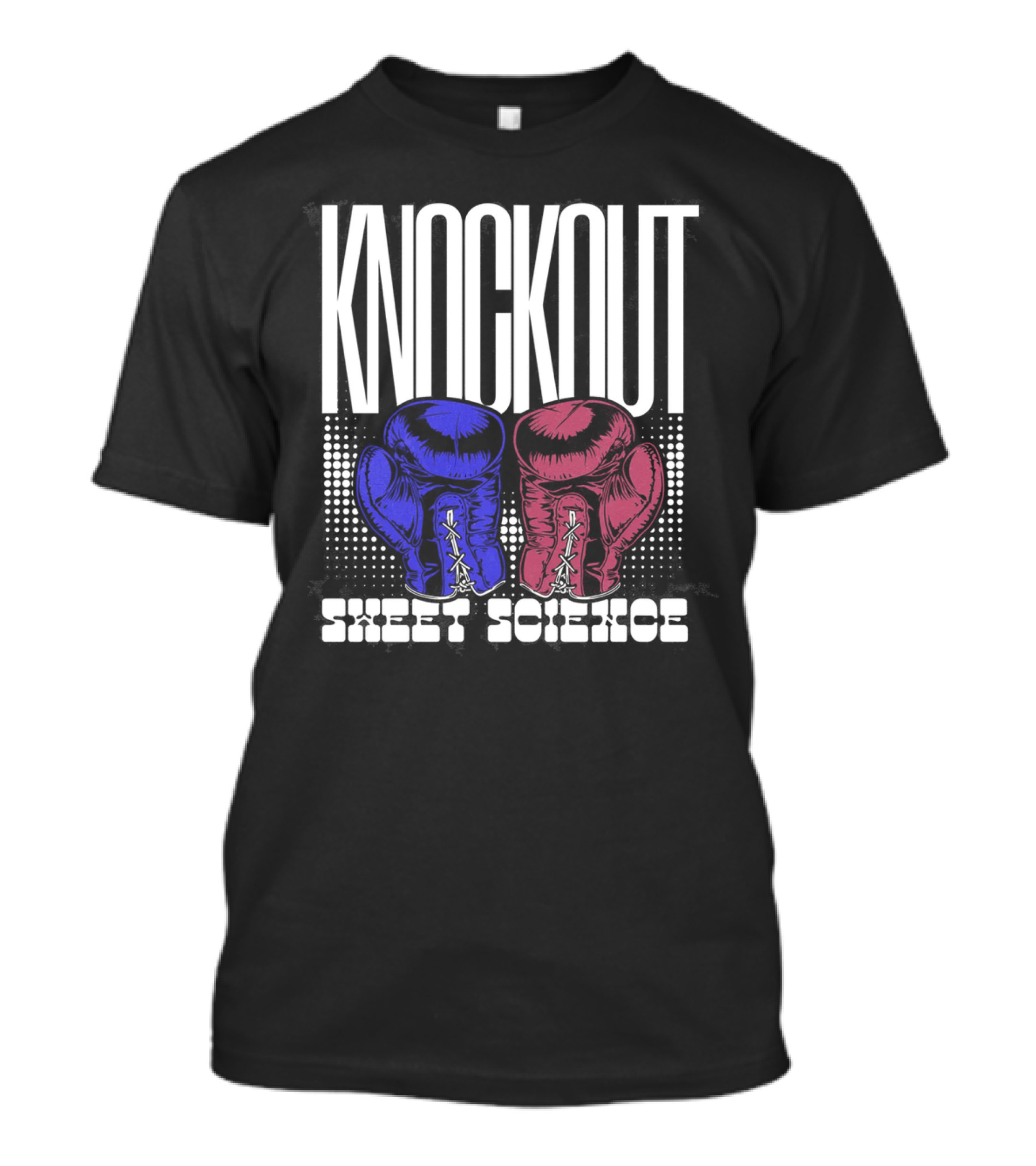 KNOCKOUT SWEET SCIENCE Boxing Gloves T-Shirt