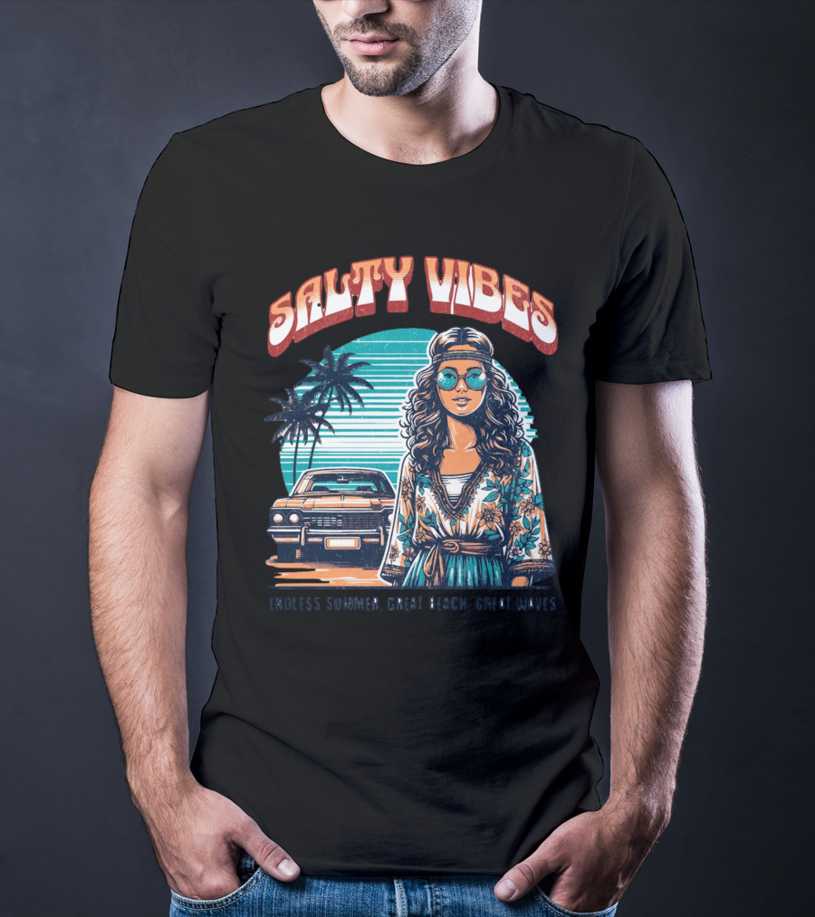 Salty Vibes Endless Summer Great Beach Great Waves T-Shirt