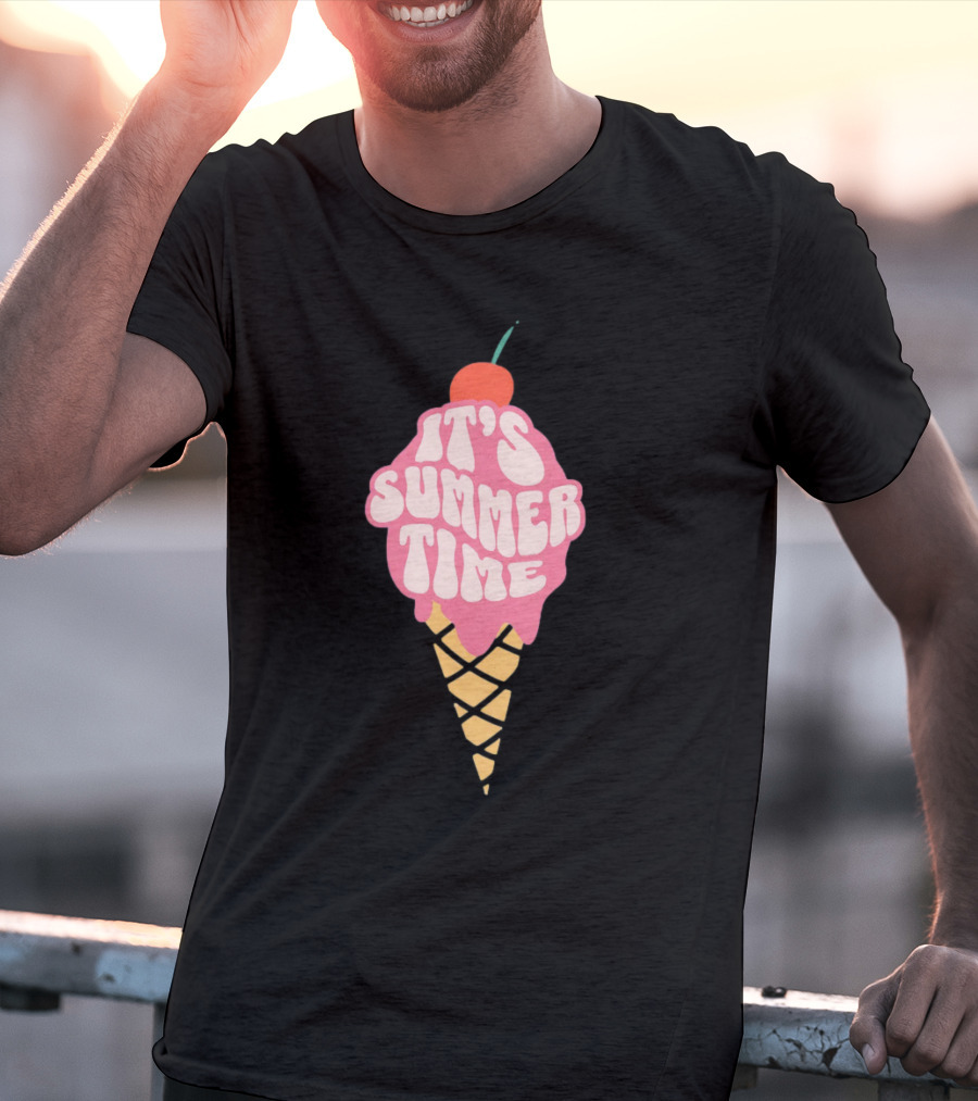 It’s Summer Time Cherry Ice Cream Cone T-Shirt