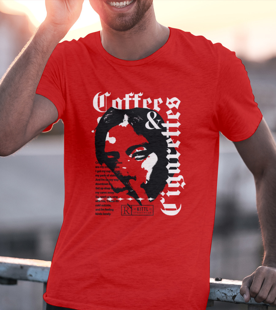 Coffee And Cigarettes By Kittl X Eachwayman T-Shirt