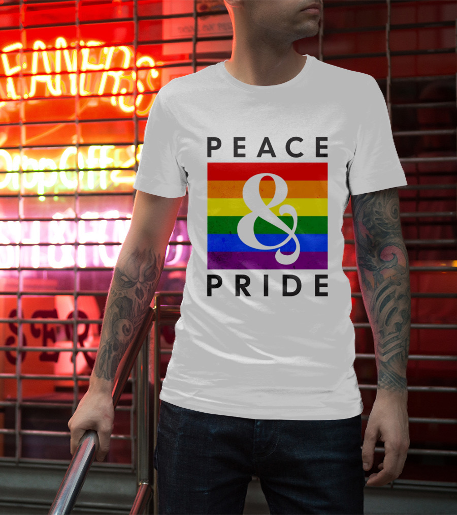 Peace And Pride Rainbow Flag Elements T-Shirt