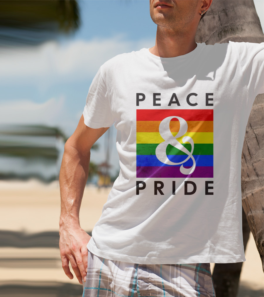 Peace And Pride Rainbow Flag Elements T-Shirt