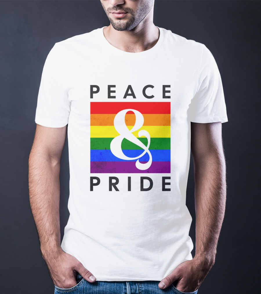Peace And Pride Rainbow Flag Elements T-Shirt