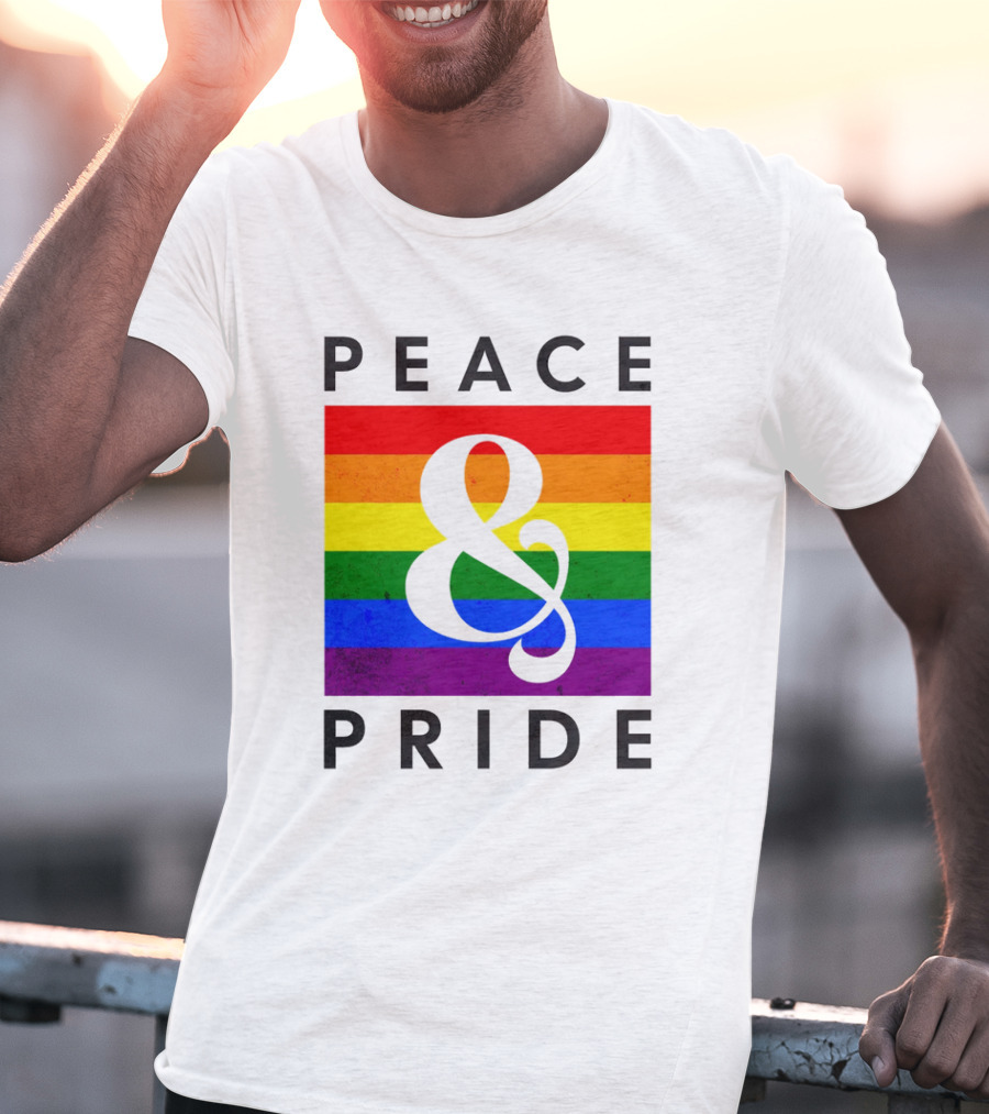 Peace And Pride Rainbow Flag Elements T-Shirt