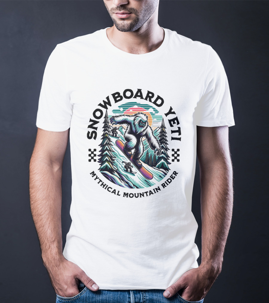 Snowboard Yeti Mythical Mountain Rider T-Shirt